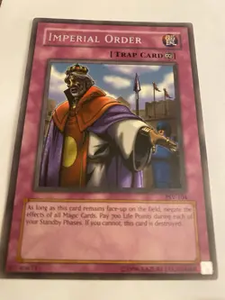 Imperial Order - PSV-104 - Secret Rare - Unlimited - MP Yugioh - Image 1