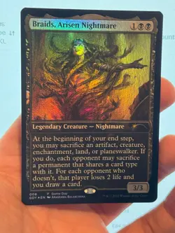 1X FOIL Braids, Arisen Nightmare Game Day Promo NM MTG Magic GDY Commander EDH - Image 1