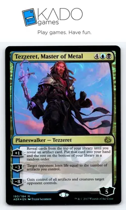 Aether Revolt #190 Tezzeret, Master of Metal - FOIL - Image 1