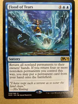 MTG 1x Flood of Tears # 59 Core Set 2020 M20 Magic the Gathering Card x1 NM - Image 1