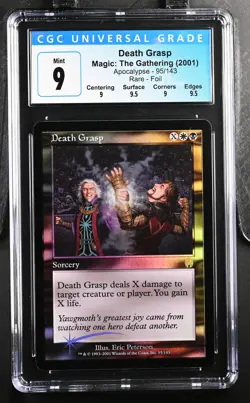DEATH GRASP Apocalypse Foil Rare CGC 9 Q++ MTG [Nostalgium] - Image 1