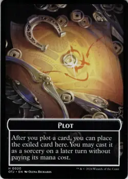 MTG Zombie Rogue // Plot Double-Sided Token Normal NM Outlaws of Thunder Junctio - Image 2