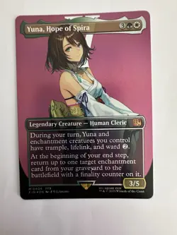 BRAND NEW Yuna, Hope of Spira (Borderless) Regular Foil | Final Fantasy - Image 1