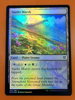 1x Sunlit Marsh | FOIL | Dominaria United | MTG Magic Cards - Image 1