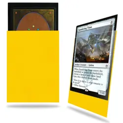 Yellow MTG Card Sleeves 200 Pack, Standard Card Sleeves Sturdy MTG Sleeves Matte - Image 1