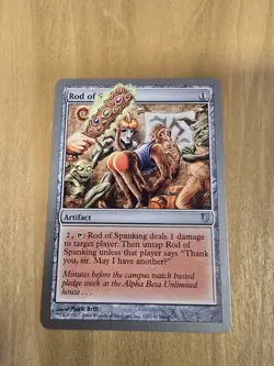 Rod of Spanking - #127/140 (NM) Unhinged UNH Magic MTG - Regular - Image 1