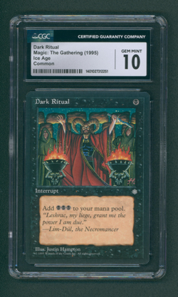 Dark Ritual 1995 Ice Age MTG Magic The Gathering CGC 10 - Image 1