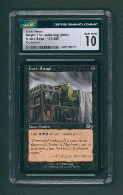 Dark Ritual 1998 Urza's Saga MTG Magic The Gathering CGC 10 - Image 1