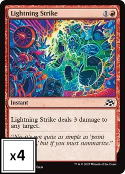 MTG (x4) Lightning Strike (x4) Playset (Aetherdrift C#136) NM/LP - Image 1
