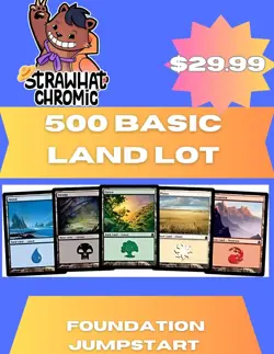 500 Basic Lands Magic The Gathering Lands - 100 Of Each Land - Image 1