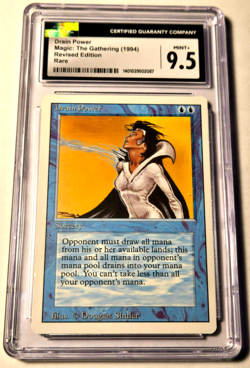 Drain Power CGC 9.5 Mint+ Revised 3rd Edition Rare Vintage MTG - Image 3