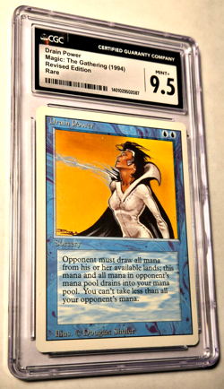 Drain Power CGC 9.5 Mint+ Revised 3rd Edition Rare Vintage MTG - Image 4