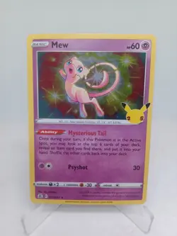 Pokemon TCG Mew Celebrations 011/025 25th Anniversary Holo Rare English - Image 1