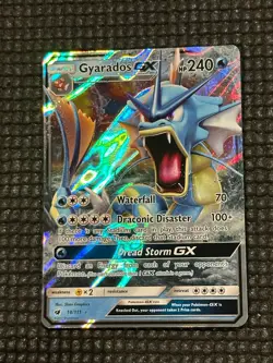 2017 Pokemon TCG Gyarados GX 18/111 Sm-Crimson Invasion Holo NM Pack Fresh - Image 2