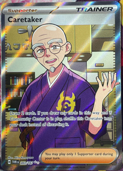 Caretaker Full Art Ultra Rare - 203/167 - Twilight Masquerade Pokemon 2024 - Image 1