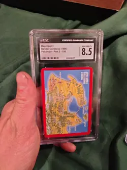 cgc 8.5 map card 3 blastoise back 1996 bandai carddass pokemon part 2 #156 - Image 1