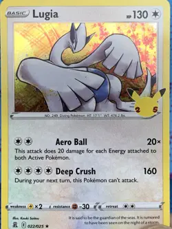 Lugia 022/025 Celebrations Holo Rare Pokemon 25th TCG 2021 NM/Near Mint 🔥🔥🔥 - Image 2
