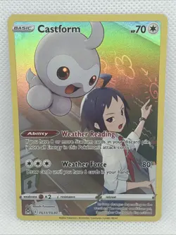 Castform TG11/TG30 Lost Origin Trainer Gallery Holo Ultra Rare Pokemon Card NM - Image 1