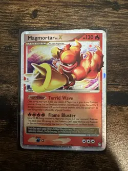 Magmortar LV.X 123/123 Holo Rare 2007 D&P Mysterious Treasures Pokemon Card MP - Image 1