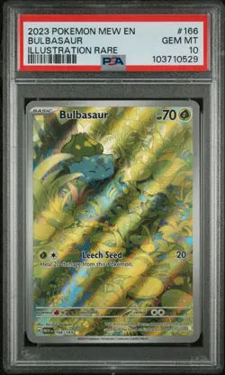 Pokemon Bulbasaur 166/165 Scarlet & Violet 151 PSA 10 - Image 1