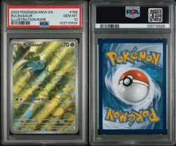Pokemon Bulbasaur 166/165 Scarlet & Violet 151 PSA 10 - Image 3