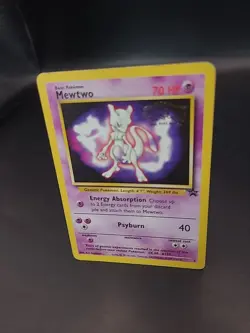 Pokemon TCG Mewtwo 3 Black Star Promo Card WOTC 1999 - Image 3