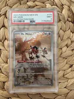 2023 POKEMON MEW EN-151 ILLUSTRATION RARE #179 MR. MIME PSA 9 - Image 1
