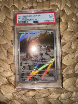 2023 POKEMON MEW EN-151 ILLUSTRATION RARE #179 MR. MIME PSA 9 - Image 2