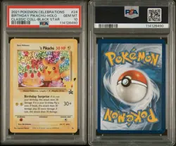 2021 POKEMON CELEBRATIONS CLASSIC COLL #24 BIRTHDAY PIKACHU-HOLO PSA 10 - Image 3