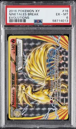 2016 POKEMON XY EVOLUTIONS #16 NINETALES BREAK PSA 6 - Image 1