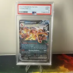 Pokemon TCG Charizard EX 054/091 Paldean Fates Double Rare PSA 9 Mint - Image 1