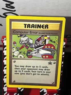 Vintage 1999 Pokemon Wizards Black Star Promo Trainer Computer Error #16 - Image 1