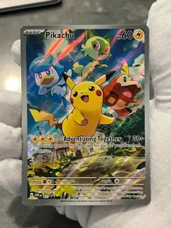 Pokemon TCG Pikachu SVP 027 Black Star Promo Holo Full Art DMG - Image 3