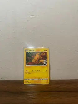 Pokemon Holiday Calendar Pikachu SWSH153 Black Star Holo Promo - Image 1