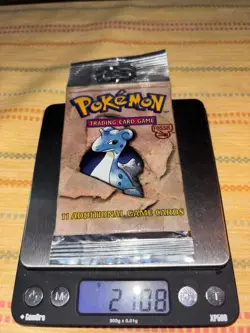 HeavyU Pokemon Unlimited Fossil Set Sealed Booster Pack 21.08 Grams Auction! - Image 1