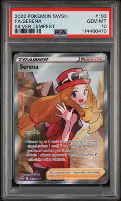 2022 POKEMON SWORD & SHIELD SILVER TEMPEST #193 FULL ART/SERENA PSA 10 - Image 1