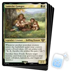 SAMWISE GAMGEE X4 The Lord Of The Rings Magic MTG MINT CARD - Image 1