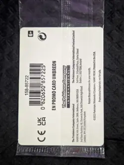 Umbreon 130/197 Reverse Holo EB Games Stamped Sealed Promo Pokemon TCG Card - Image 2