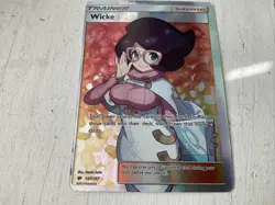 Pokemon Burning Shadows Wicke 147/147 Holo Full Art Trainer Card - Image 1