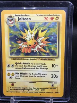 Pokemon Jolteon Jungle Holo Card 4/64 1999 Base Set TCG Rare, Vintage - Image 2