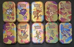 EMPTY Pokemon 151 FULL Mini Tin SET w/ coins & art cards - NO BOOSTER PACKS - Image 1