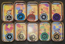 EMPTY Pokemon 151 FULL Mini Tin SET w/ coins & art cards - NO BOOSTER PACKS - Image 2