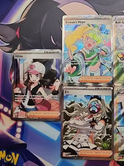 Lot of 9 Full Art Trainer Pokemon Cards NM - Image 2