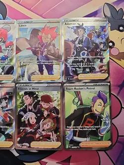 Lot of 9 Full Art Trainer Pokemon Cards NM - Image 4