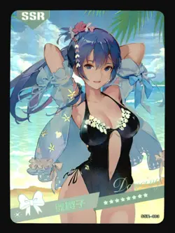 REM Long Hair Re:zero SSR Summer Love Goddess Story Anime Waifu Doujin Card - Image 2