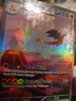 *Custom-made* High Quality,Charizard V #151,Textured Holo"Display Card" - Image 2