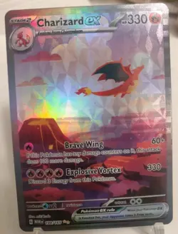 *Custom-made* High Quality,Charizard V #151,Textured Holo"Display Card" - Image 3