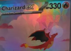 *Custom-made* High Quality,Charizard V #151,Textured Holo"Display Card" - Image 4