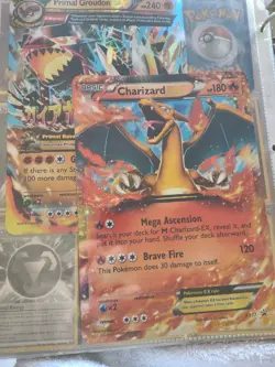 Pokemon Cards & Pokemon Binder w/4 Jumbo Cards 100+ cards Plus Giant Charizard - Image 1