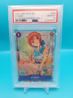 O-Nami (Illustration Box Vol.1) OP05-062 One Piece Promotion Cards Foil PSA 10 - Image 1